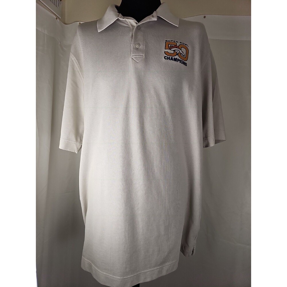 Cutter & Buck CB DryTec XLT Broncos Super Bowl 50 Polo Custom Embroidered
